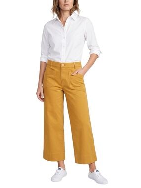 Joie Mustard Wide Leg Pants Size 6 High Rise Cropped